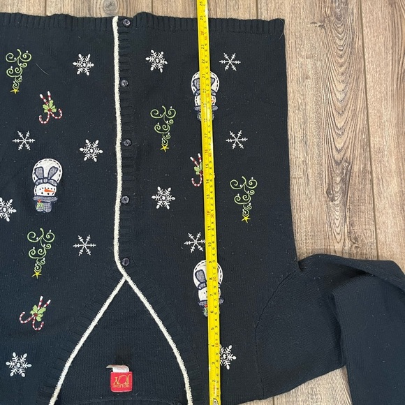 Holiday Joy Xmas Cardigan Sweater Snowmen XL - Picture 5 of 6